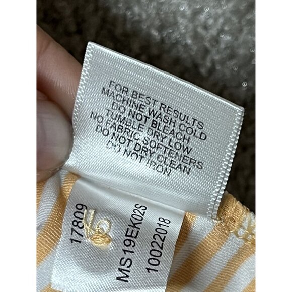 Peter Millar Prairie Dunes Summer Comfort Golf Polo Shirt‎ Orange Stripe Size L - Picture 6 of 8